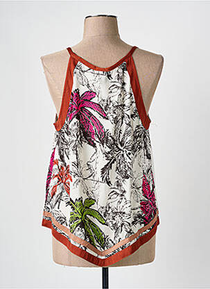 Top coupe fluide fines bretelles orange CAPTAIN TORTUE femme