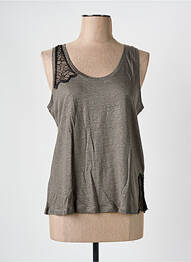 Débardeur stretch sans manche gris CAPTAIN TORTUE femme
