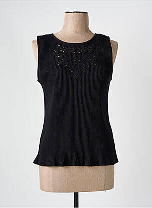 Débardeur coupe ajustée sans manche noir CAPTAIN TORTUE femme