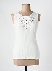 Débardeur blanc CAPTAIN TORTUE pour femme seconde vue