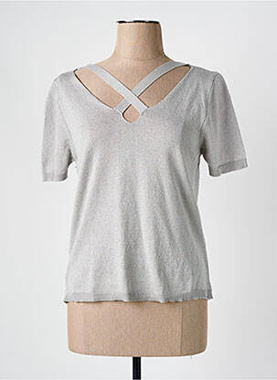 Pull Femme Manches Évasées Little Miss Captain - Taille S - Viscose Orange - Neuf Avec Étiquettes