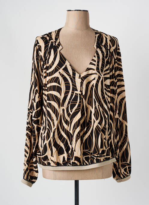 Blouse imprimé fantaisie manches longues noir CAPTAIN TORTUE femme