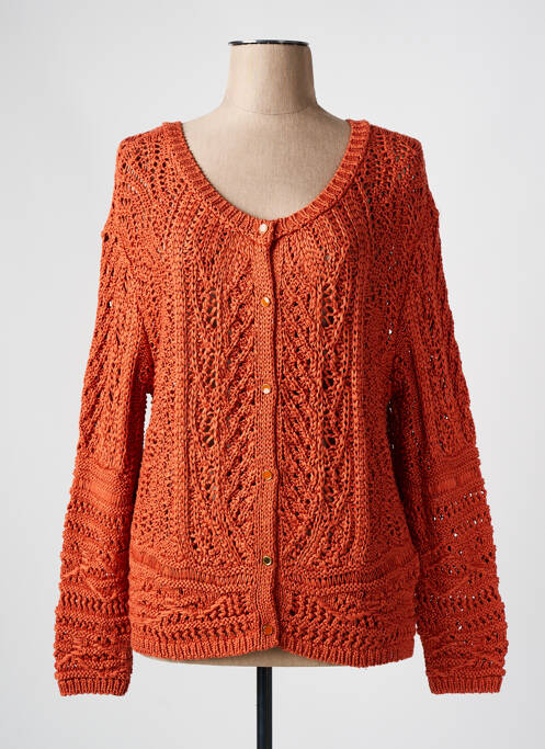 Gilet manches longues orange MAISON CAPTAIN pour femme