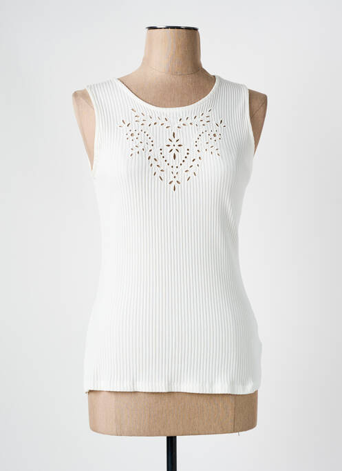 Débardeur blanc CAPTAIN TORTUE pour femme