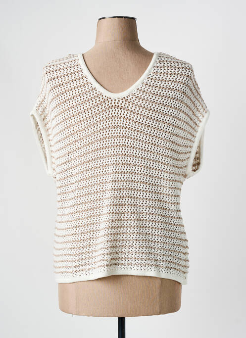 Gilet sans manche beige TREND BY CAPTAIN TORTUE pour femme