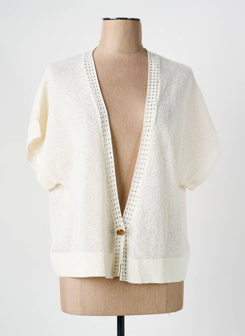 Gilet manches courtes beige MAISON CAPTAIN pour femme