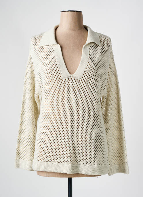 Pull beige CAPTAIN TORTUE pour femme