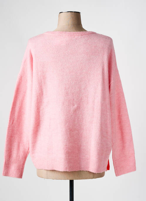 Pull tissage chiné manches longues rose MAISON CAPTAIN femme