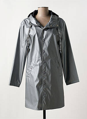 Imperméable manches longues a capuche gris CAPTAIN TORTUE femme