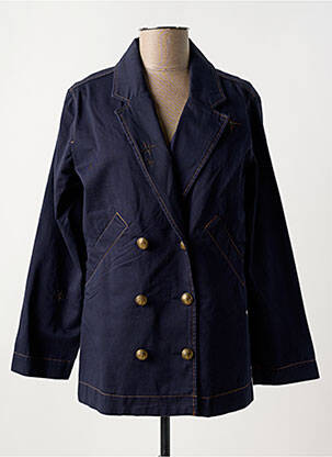 Veste casual col tailleur bleu CAPTAIN TORTUE femme