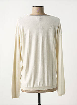 Pull coupe droite manches longues beige CAPTAIN TORTUE femme