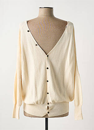 Pull col v manches longues beige CAPTAIN TORTUE femme