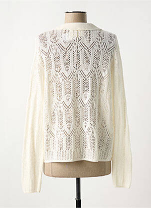 Gilet manches longues coupe cintrée blanc MAISON CAPTAIN femme