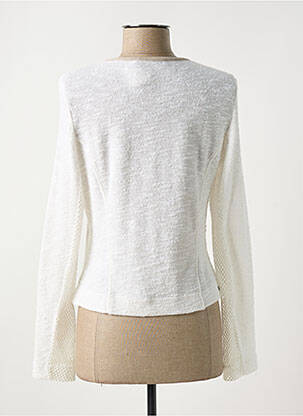 Veste casual col rond blanc TREND BY CAPTAIN TORTUE femme