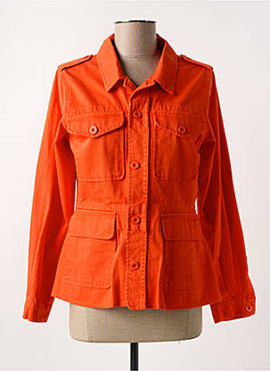Veste casual col chemisier orange CAPTAIN TORTUE femme