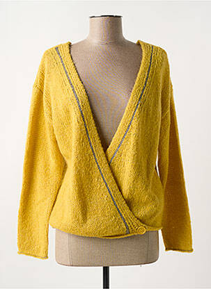Gilet manches longues coupe cintrée jaune TREND BY CAPTAIN TORTUE femme