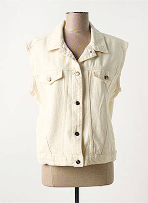 Veste casual col chemisier beige CAPTAIN TORTUE femme
