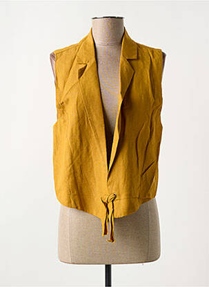 Veste casual coupe cintrée jaune MAISON CAPTAIN femme