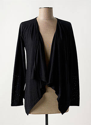 Gilet manches longues noir DREAMWEAR BY JAVA pour femme