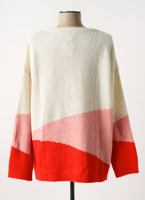Pull col v manches longues beige CAPTAIN TORTUE femme