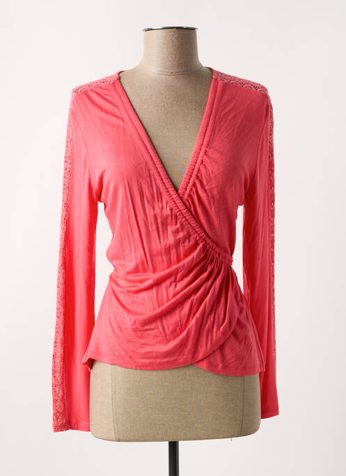 Gilet cache-cœur rose DREAMWEAR BY JAVA pour femme