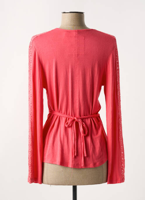 Gilet cache-cœur rose DREAMWEAR BY JAVA pour femme