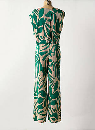 Combi-pantalon coupe fluide manches courtes vert MAISON CAPTAIN femme