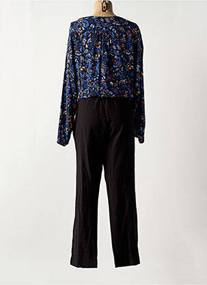 Combi-pantalon fermeture boutonnée sur le devant manches longues noir MISS BY CAPTAIN TORTUE femme
