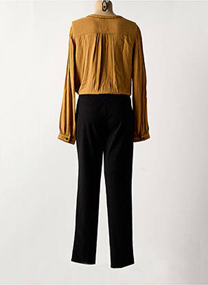 Combi-pantalon fermeture boutonnée sur le devant manches longues jaune TREND BY CAPTAIN TORTUE femme