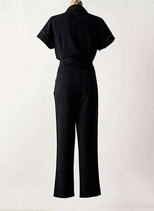 Combi-pantalon tissage crêpe manches courtes noir CAPTAIN TORTUE femme