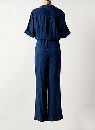 Combi-pantalon fermeture boutonnée sur le devant manches courtes bleu MAISON CAPTAIN femme