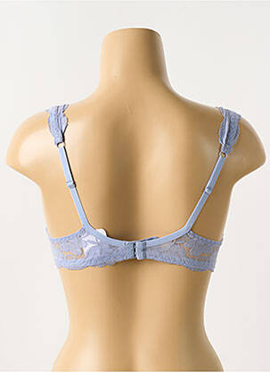 Soutien-gorge effet matière satinée haut soutien-gorge emboitant bleu ALLANDE femme