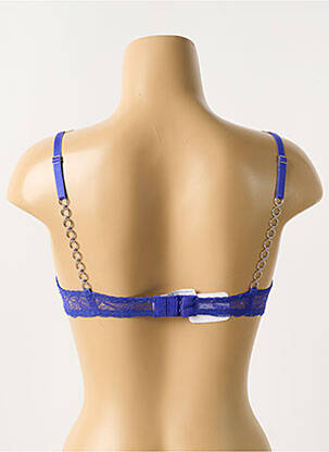 Soutien-gorge broderie haut soutien-gorge moulé bleu ALLANDE femme
