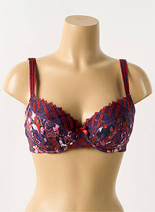 Soutien-gorge effet matière satinée haut soutien-gorge push-up violet ALLANDE femme