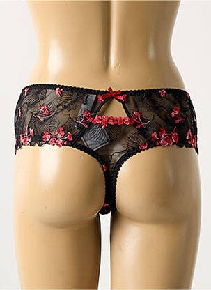 Tanga stretch noir ALLANDE femme