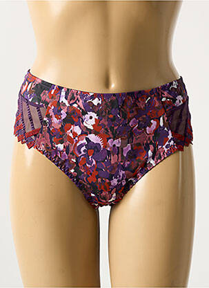 Tanga effet matière satinée violet ALLANDE femme