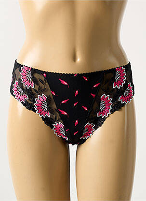 Tanga stretch noir ALLANDE femme