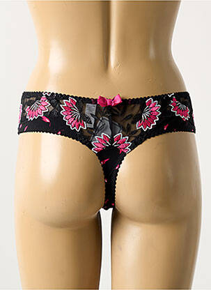Tanga stretch noir ALLANDE femme