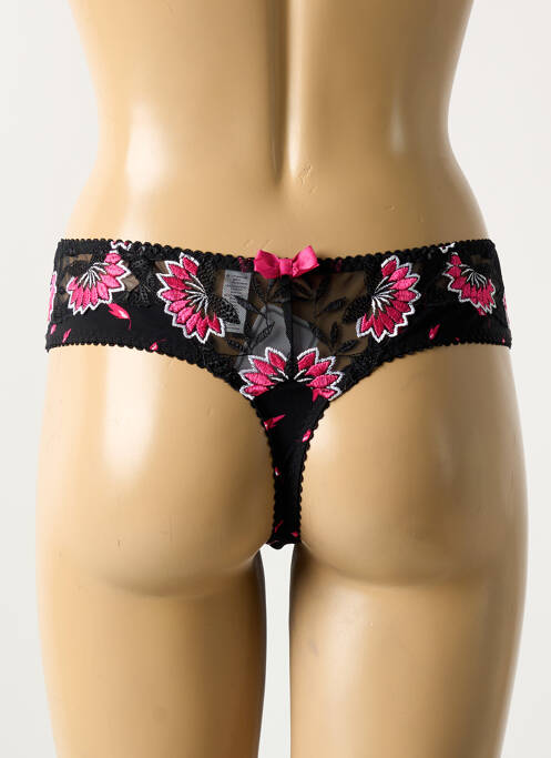 Tanga noir ALLANDE pour femme
