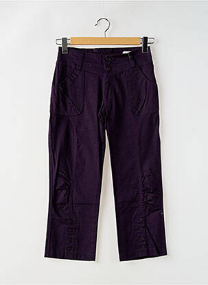 Pantalon droit stretch taille normale violet MISS CAPTAIN femme