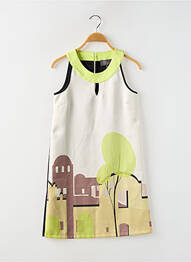Robe courte sans manche sans manche vert LITTLE MISS BY CAPTAIN TORTUE femme