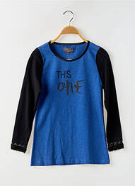T-shirt manches longues manches longues bleu LITTLE MISS BY CAPTAIN TORTUE femme