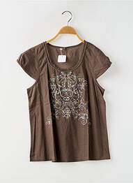 Blouse manches courtes manches courtes marron CAPT'N TORTUE fille