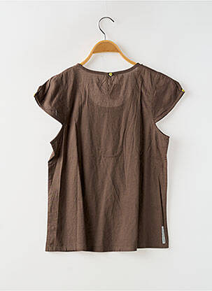 Blouse imprimé fantaisie manches courtes marron CAPT'N TORTUE fille