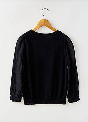 Pull resserrée sur le bas manches longues noir LITTLE MISS BY CAPTAIN TORTUE fille