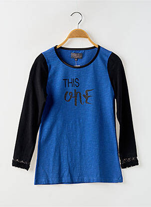 T-shirt bleu LITTLE MISS BY CAPTAIN TORTUE pour femme