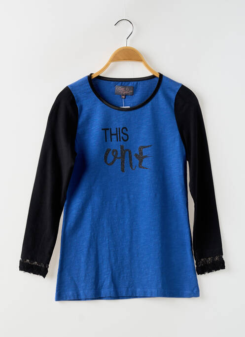 T-shirt bleu LITTLE MISS BY CAPTAIN TORTUE pour femme