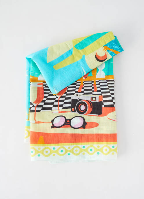 Foulard bleu CAPTAIN TORTUE pour femme