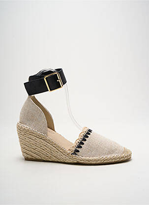 Espadrilles bout rond talon de 7 à 9cm beige CAPTAIN TORTUE femme