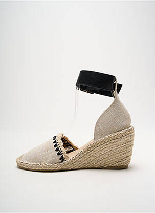 Espadrilles bout rond talon de 7 à 9cm beige CAPTAIN TORTUE femme